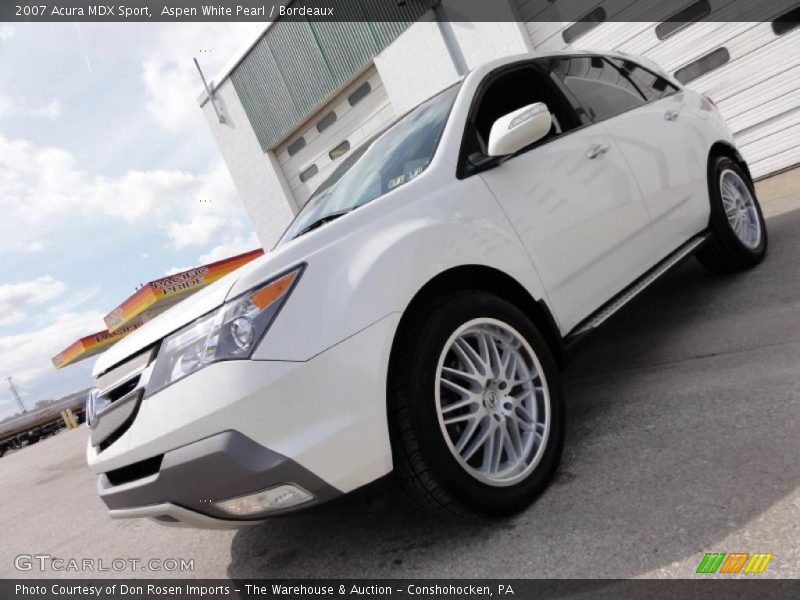 Aspen White Pearl / Bordeaux 2007 Acura MDX Sport