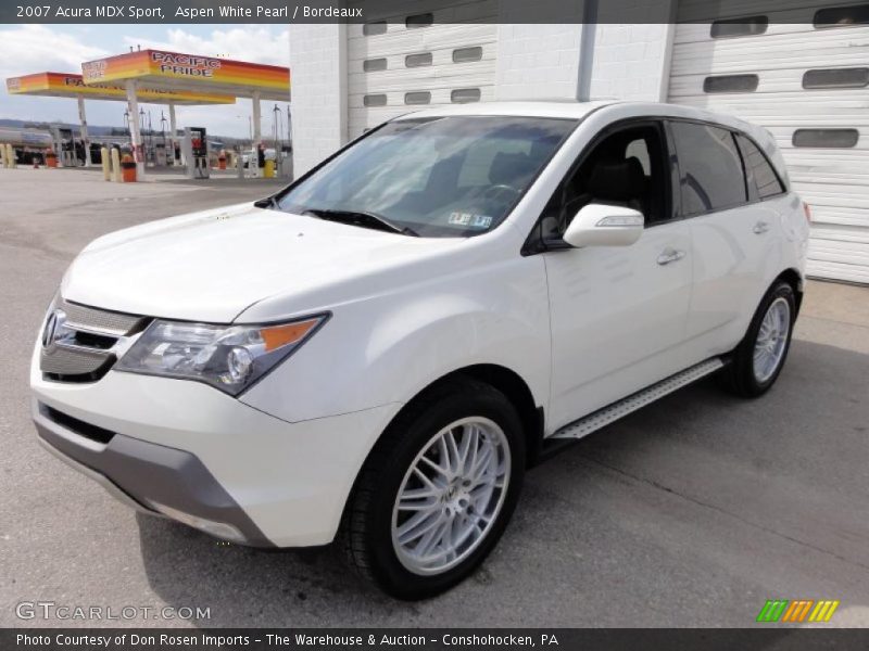 Aspen White Pearl / Bordeaux 2007 Acura MDX Sport