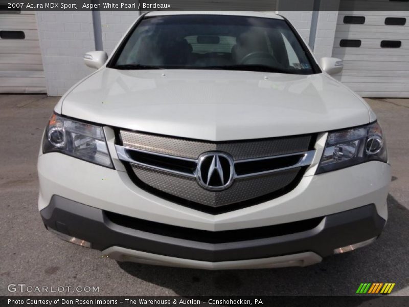 Aspen White Pearl / Bordeaux 2007 Acura MDX Sport