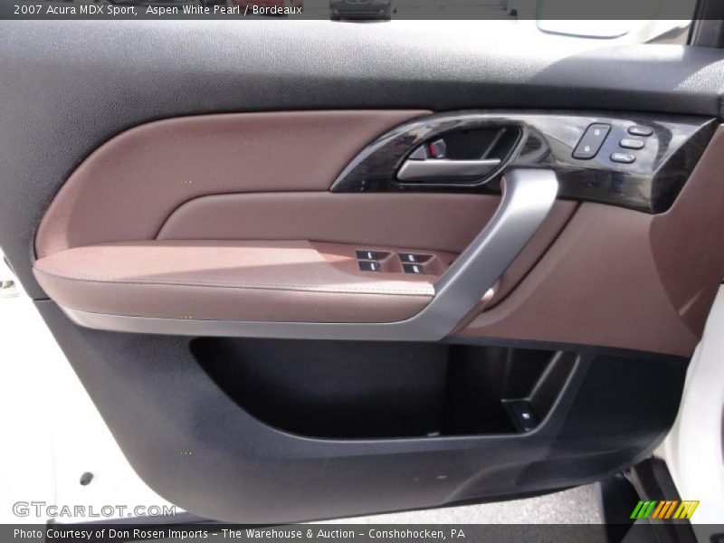 Aspen White Pearl / Bordeaux 2007 Acura MDX Sport