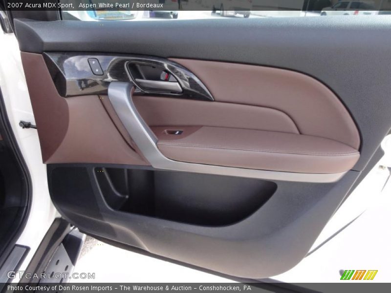 Aspen White Pearl / Bordeaux 2007 Acura MDX Sport