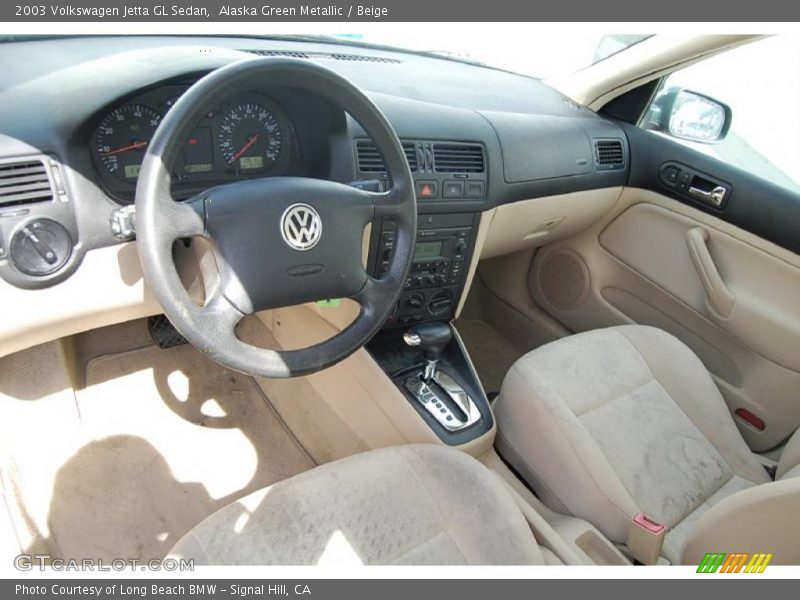 Alaska Green Metallic / Beige 2003 Volkswagen Jetta GL Sedan