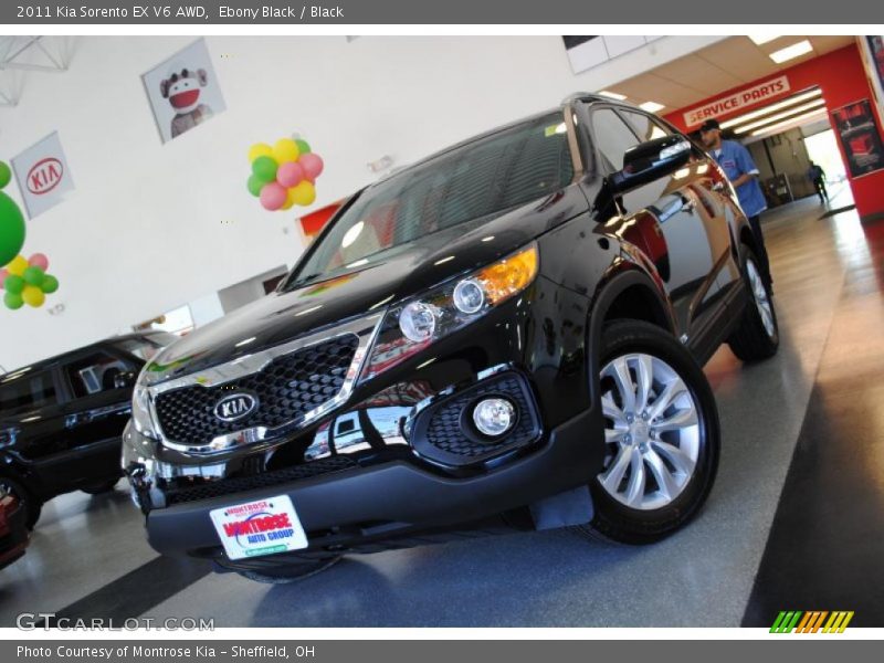 Ebony Black / Black 2011 Kia Sorento EX V6 AWD