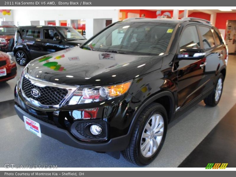 Ebony Black / Black 2011 Kia Sorento EX V6 AWD