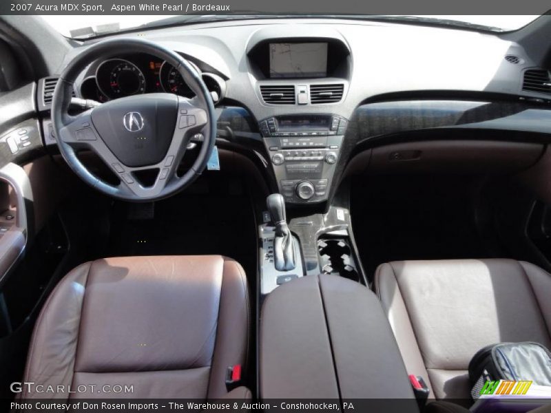 Aspen White Pearl / Bordeaux 2007 Acura MDX Sport
