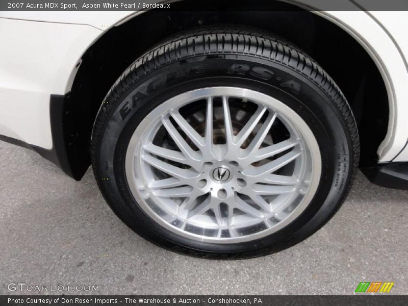 Aspen White Pearl / Bordeaux 2007 Acura MDX Sport