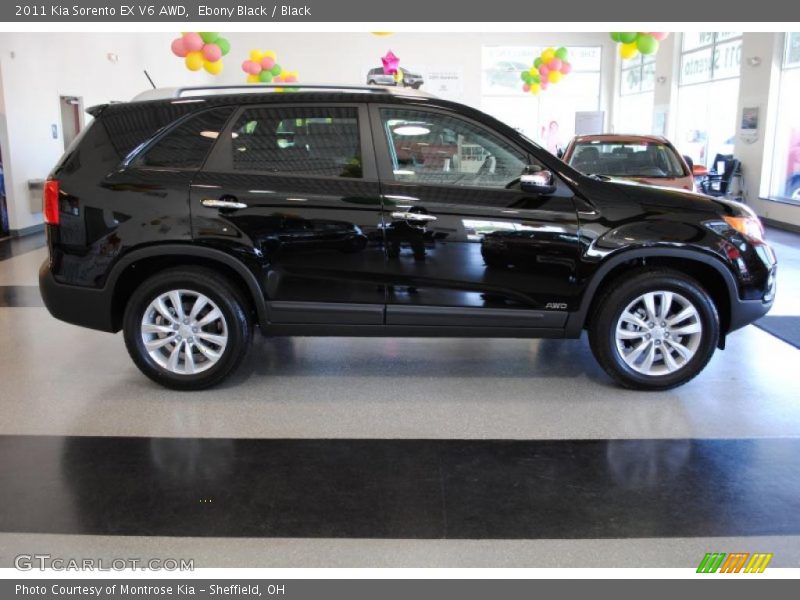 Ebony Black / Black 2011 Kia Sorento EX V6 AWD
