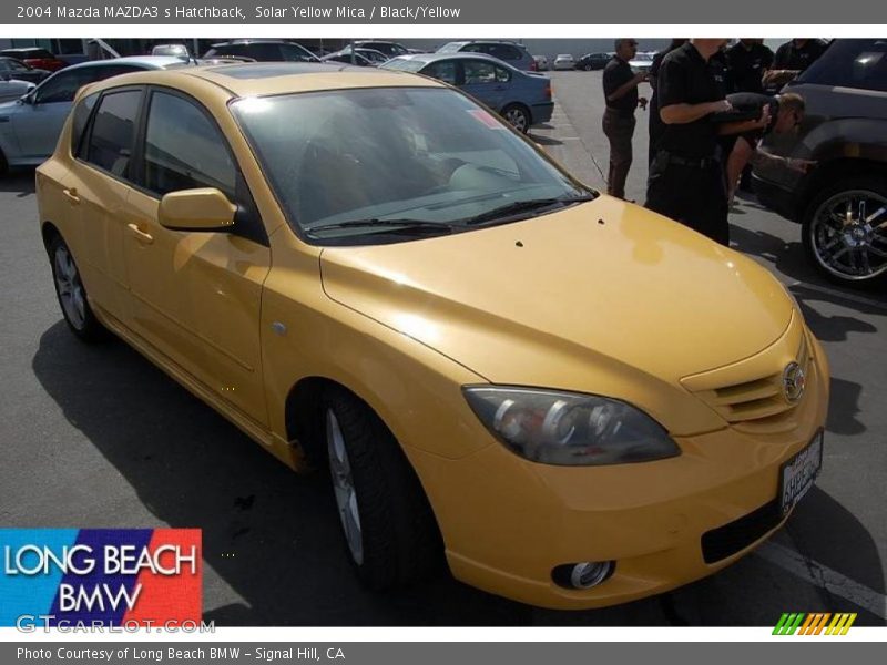 Solar Yellow Mica / Black/Yellow 2004 Mazda MAZDA3 s Hatchback
