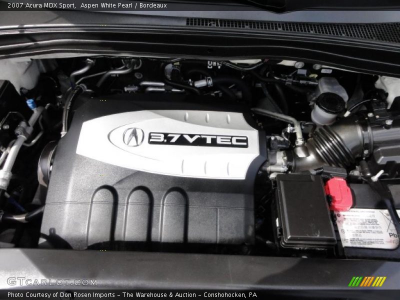 Aspen White Pearl / Bordeaux 2007 Acura MDX Sport