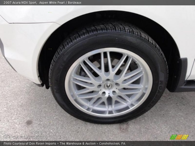 Aspen White Pearl / Bordeaux 2007 Acura MDX Sport