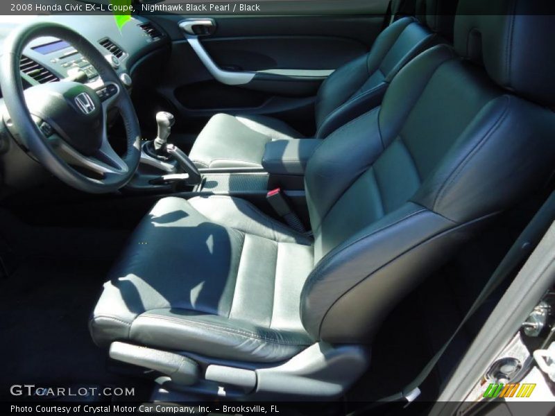 Nighthawk Black Pearl / Black 2008 Honda Civic EX-L Coupe