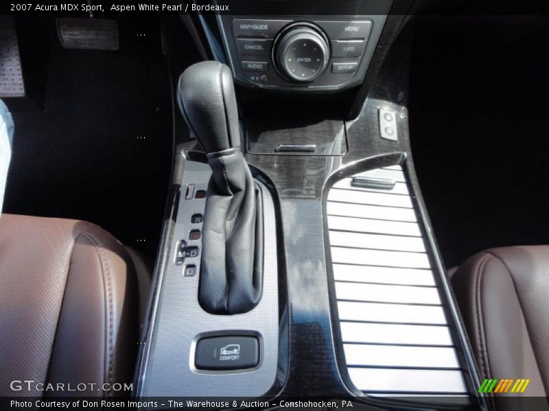 Aspen White Pearl / Bordeaux 2007 Acura MDX Sport