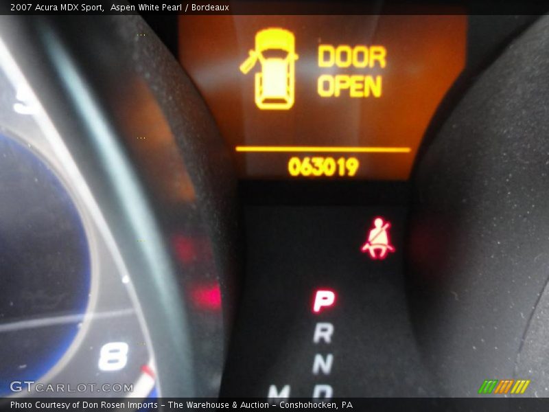 Aspen White Pearl / Bordeaux 2007 Acura MDX Sport