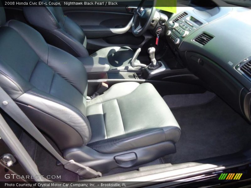 Nighthawk Black Pearl / Black 2008 Honda Civic EX-L Coupe