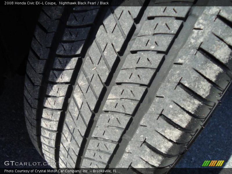 Nighthawk Black Pearl / Black 2008 Honda Civic EX-L Coupe