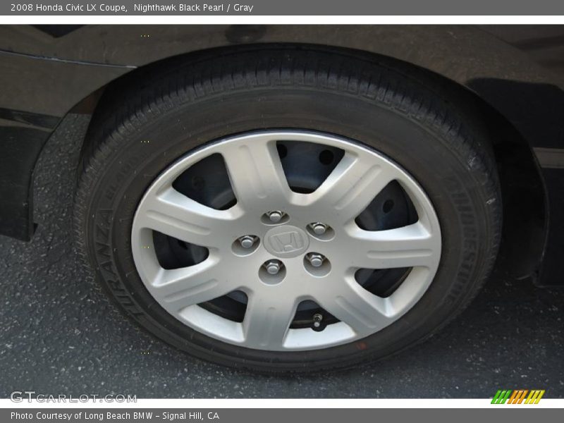 Nighthawk Black Pearl / Gray 2008 Honda Civic LX Coupe