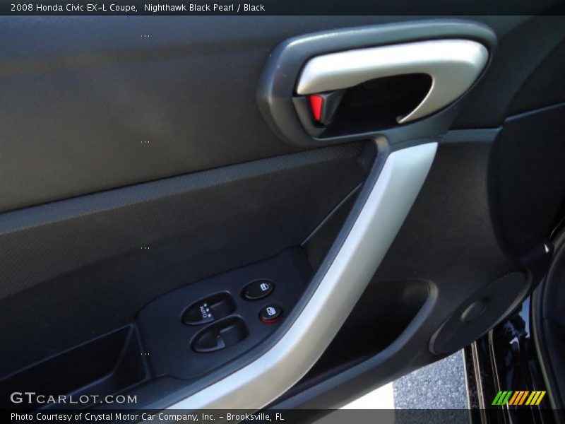 Nighthawk Black Pearl / Black 2008 Honda Civic EX-L Coupe