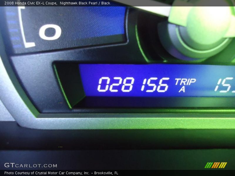 Nighthawk Black Pearl / Black 2008 Honda Civic EX-L Coupe