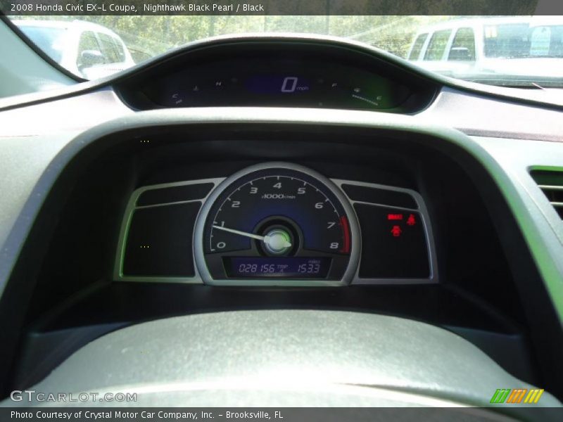 Nighthawk Black Pearl / Black 2008 Honda Civic EX-L Coupe