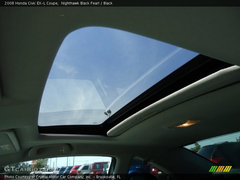Nighthawk Black Pearl / Black 2008 Honda Civic EX-L Coupe