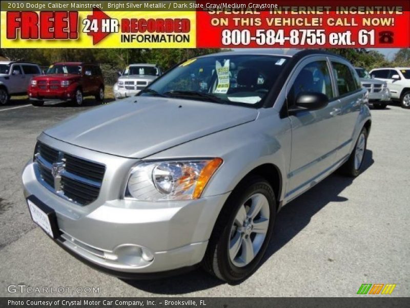 Bright Silver Metallic / Dark Slate Gray/Medium Graystone 2010 Dodge Caliber Mainstreet