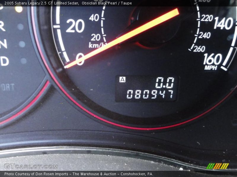 Obsidian Black Pearl / Taupe 2005 Subaru Legacy 2.5 GT Limited Sedan