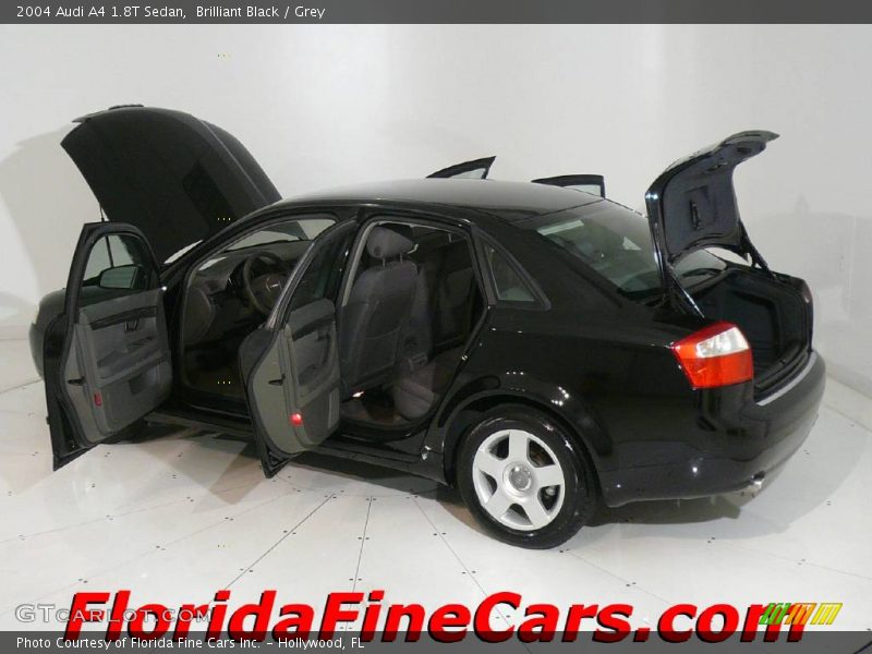 Brilliant Black / Grey 2004 Audi A4 1.8T Sedan