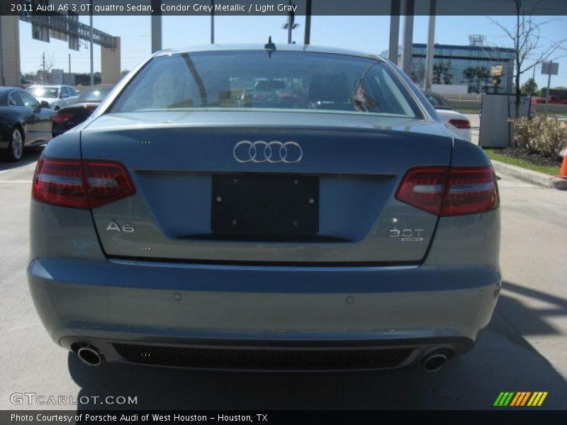 Condor Grey Metallic / Light Gray 2011 Audi A6 3.0T quattro Sedan