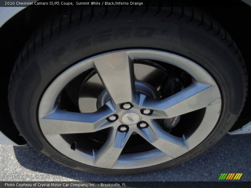 Summit White / Black/Inferno Orange 2010 Chevrolet Camaro SS/RS Coupe