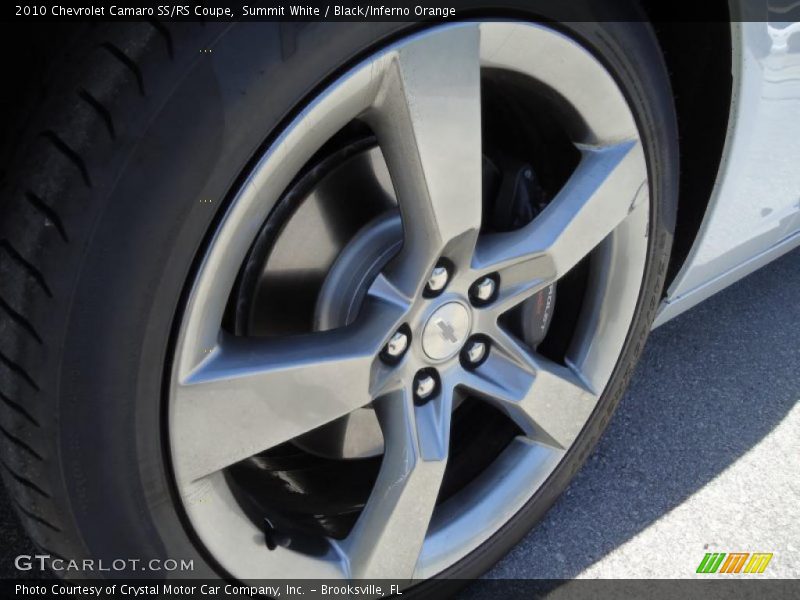 Summit White / Black/Inferno Orange 2010 Chevrolet Camaro SS/RS Coupe