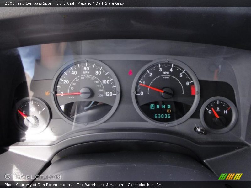 Light Khaki Metallic / Dark Slate Gray 2008 Jeep Compass Sport