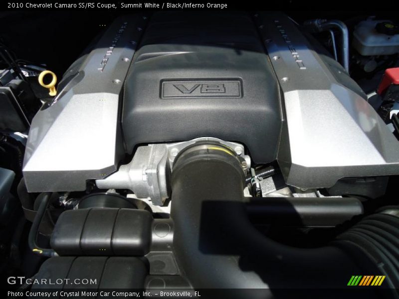 Summit White / Black/Inferno Orange 2010 Chevrolet Camaro SS/RS Coupe