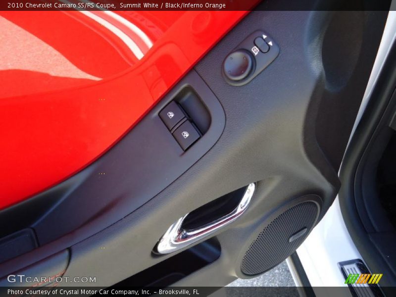 Summit White / Black/Inferno Orange 2010 Chevrolet Camaro SS/RS Coupe