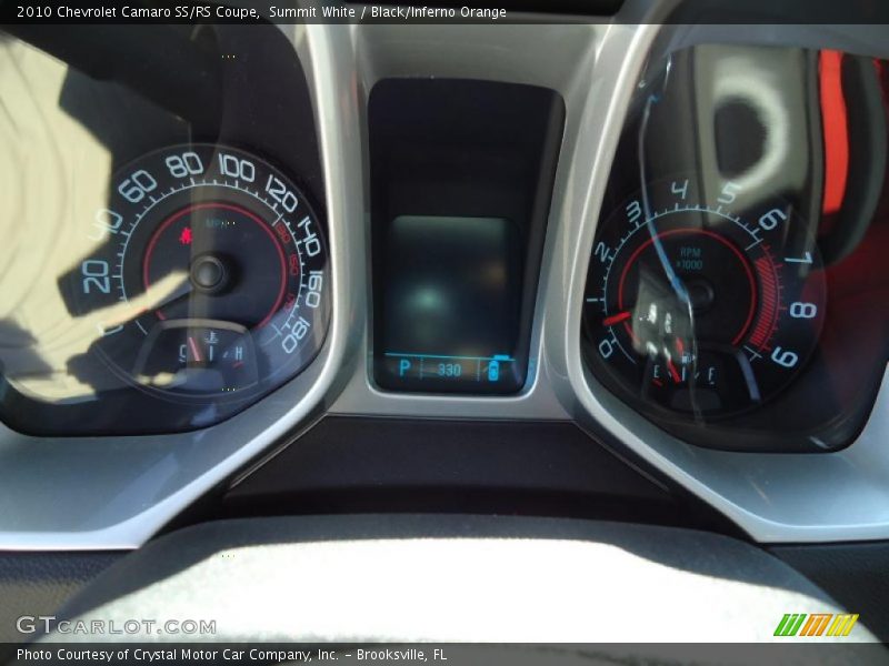 Summit White / Black/Inferno Orange 2010 Chevrolet Camaro SS/RS Coupe