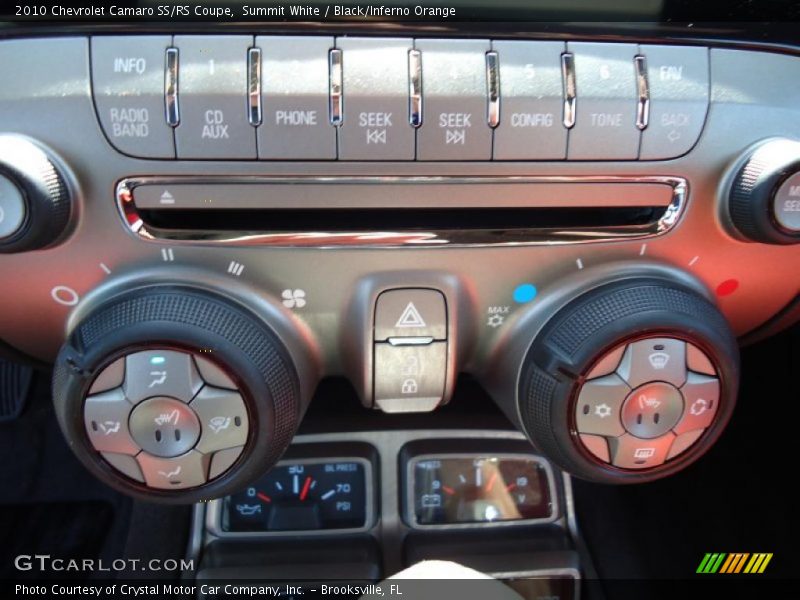 Summit White / Black/Inferno Orange 2010 Chevrolet Camaro SS/RS Coupe