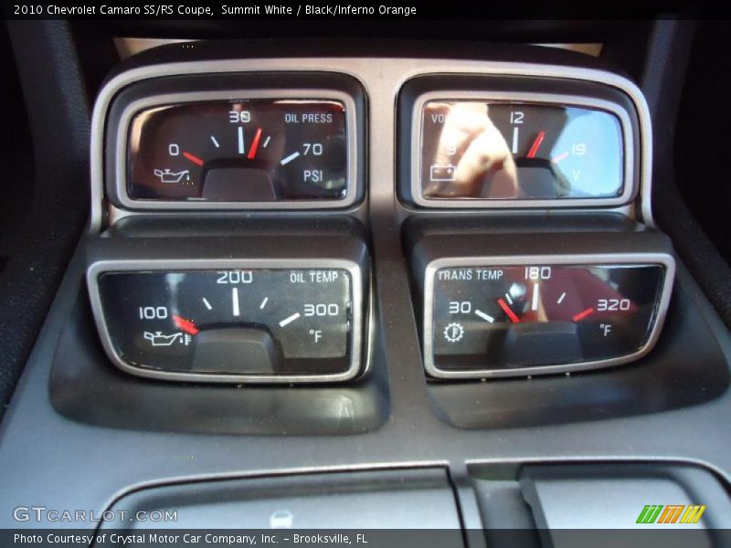 Summit White / Black/Inferno Orange 2010 Chevrolet Camaro SS/RS Coupe