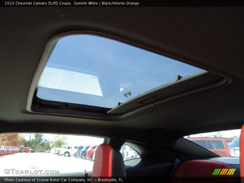 Summit White / Black/Inferno Orange 2010 Chevrolet Camaro SS/RS Coupe