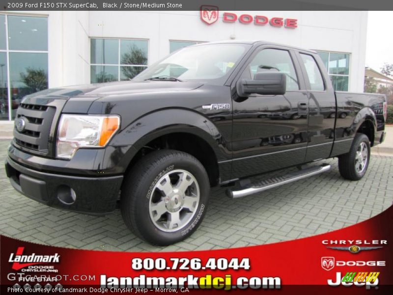 Black / Stone/Medium Stone 2009 Ford F150 STX SuperCab