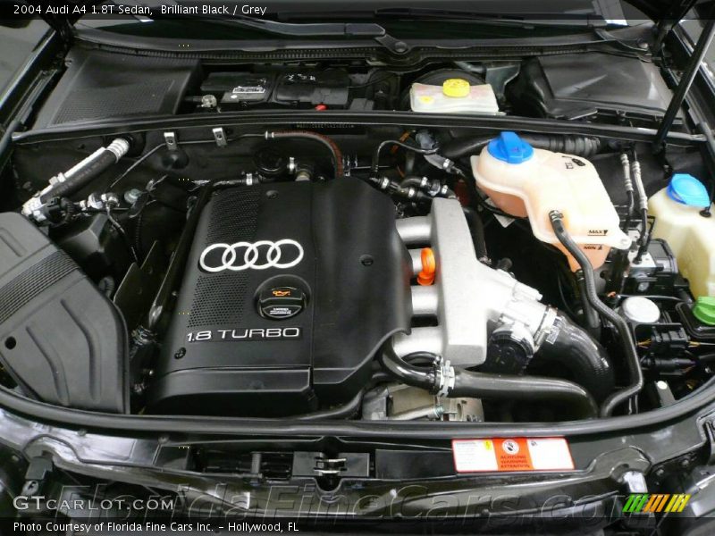 Brilliant Black / Grey 2004 Audi A4 1.8T Sedan