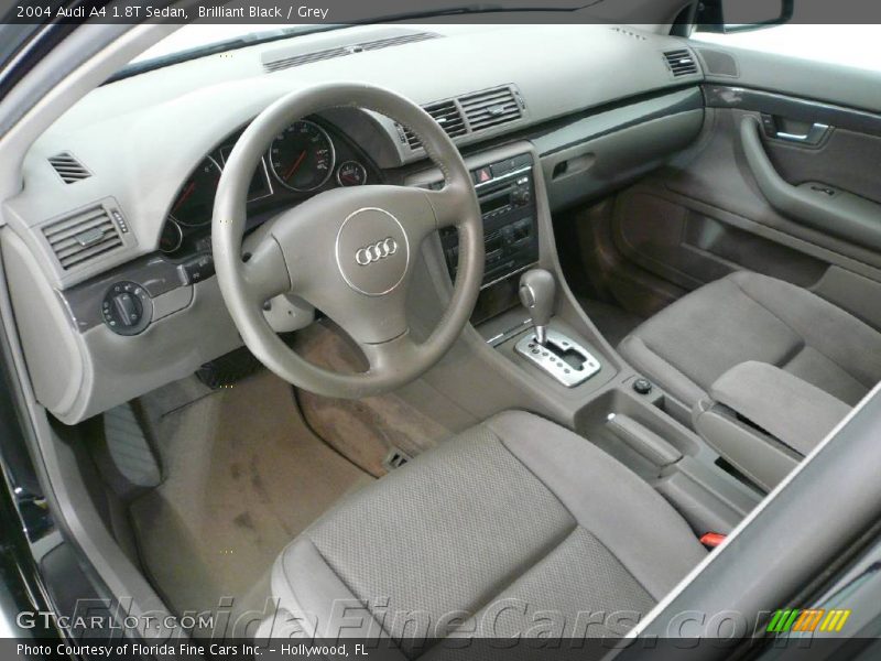 Brilliant Black / Grey 2004 Audi A4 1.8T Sedan