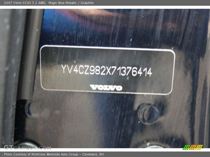 Magic Blue Metallic / Graphite 2007 Volvo XC90 3.2 AWD