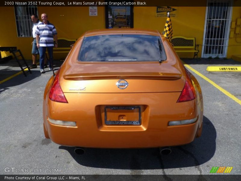 Le Mans Sunset / Burnt Orange/Carbon Black 2003 Nissan 350Z Touring Coupe