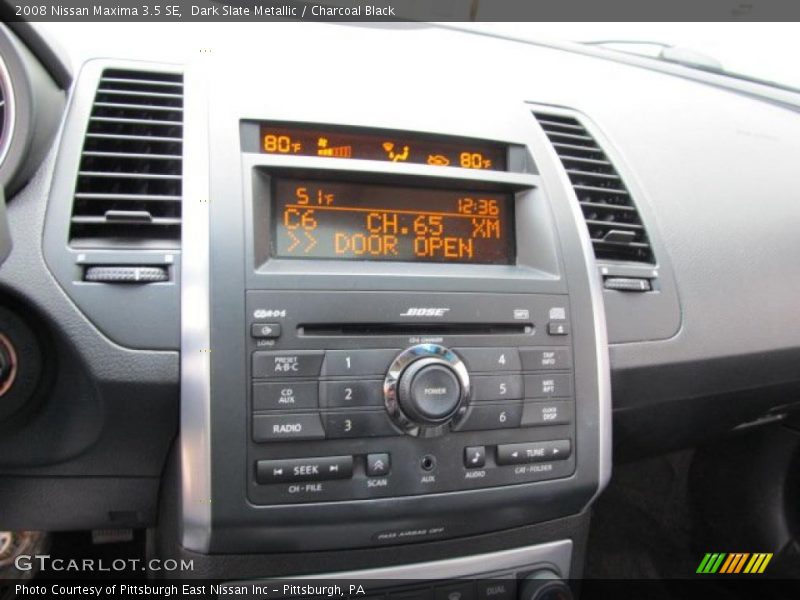 Dark Slate Metallic / Charcoal Black 2008 Nissan Maxima 3.5 SE