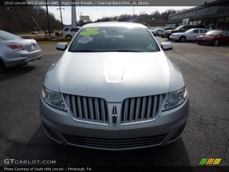Ingot Silver Metallic / Charcoal Black/Fine Line Ebony 2010 Lincoln MKS EcoBoost AWD