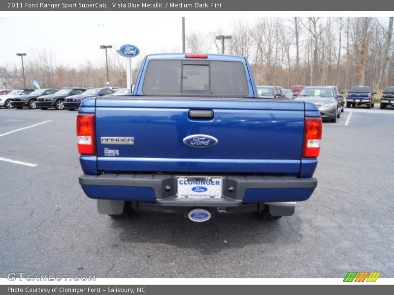 Vista Blue Metallic / Medium Dark Flint 2011 Ford Ranger Sport SuperCab