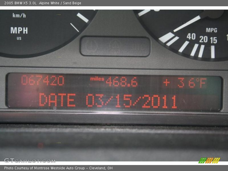 Alpine White / Sand Beige 2005 BMW X5 3.0i