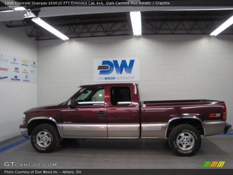 Dark Carmine Red Metallic / Graphite 1999 Chevrolet Silverado 1500 LS Z71 Extended Cab 4x4