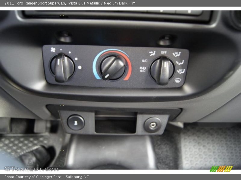 Controls of 2011 Ranger Sport SuperCab