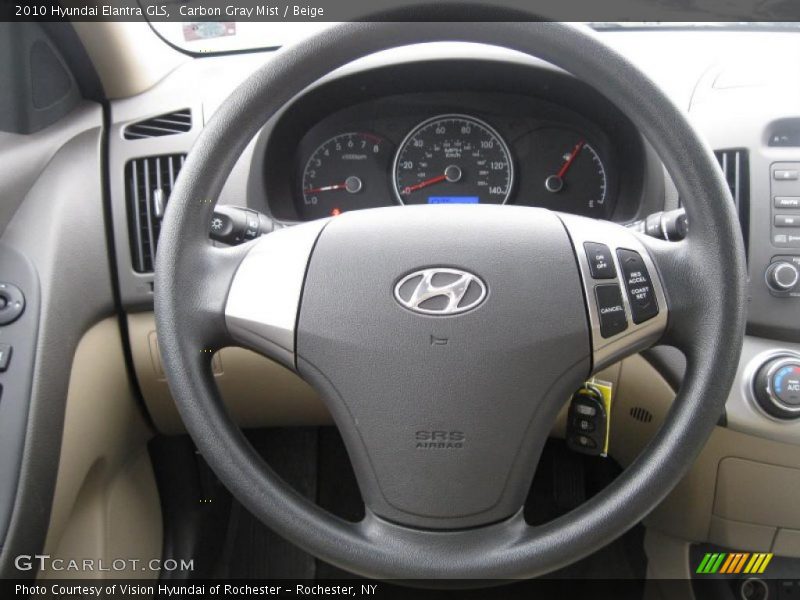 Carbon Gray Mist / Beige 2010 Hyundai Elantra GLS