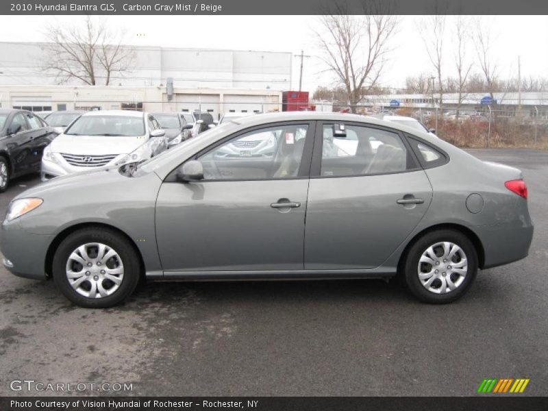 Carbon Gray Mist / Beige 2010 Hyundai Elantra GLS